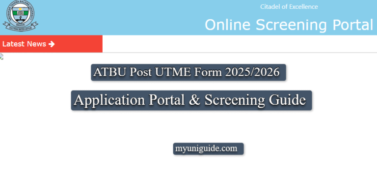 ATBU Post UTME Form