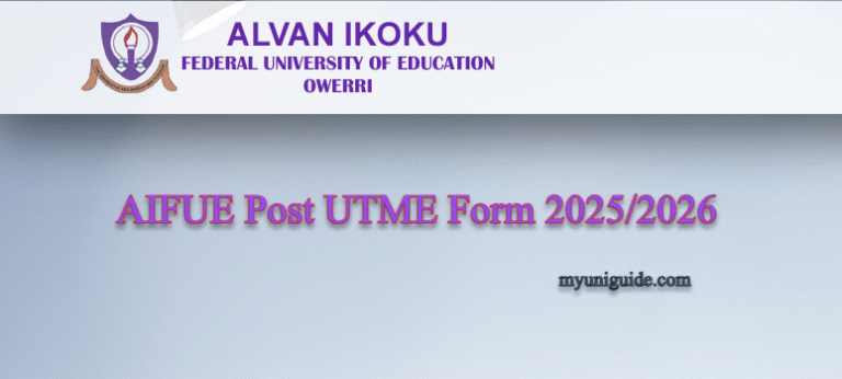 AIFUE Post UTME Form