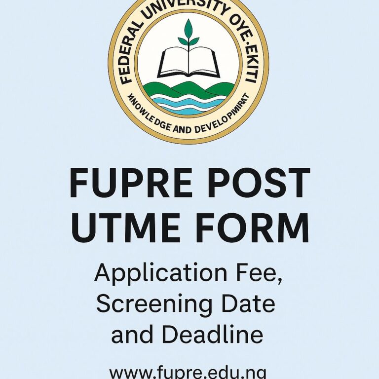 FUPRE Post UTME Form